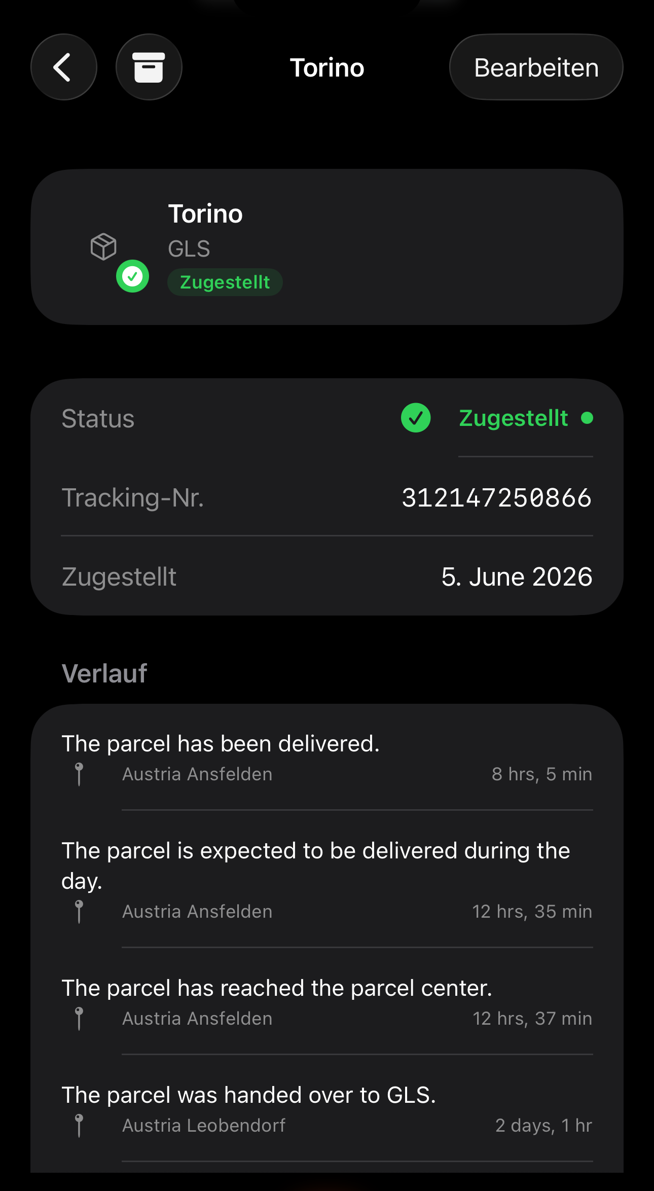 Paket tracken